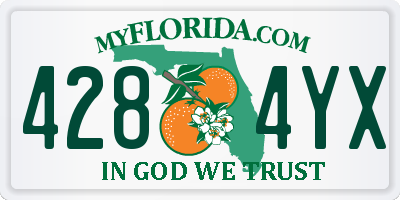 FL license plate 4284YX