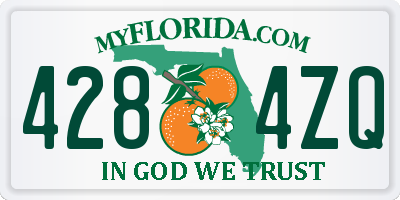 FL license plate 4284ZQ