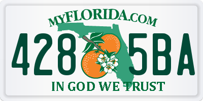 FL license plate 4285BA
