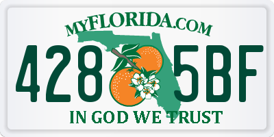FL license plate 4285BF