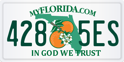 FL license plate 4285ES