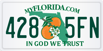 FL license plate 4285FN