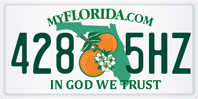 FL license plate 4285HZ
