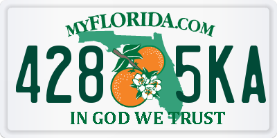FL license plate 4285KA