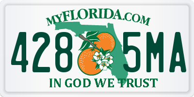FL license plate 4285MA