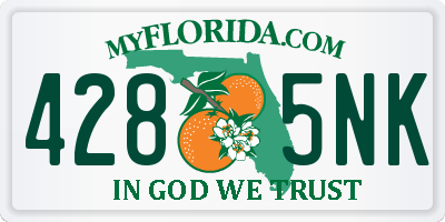 FL license plate 4285NK