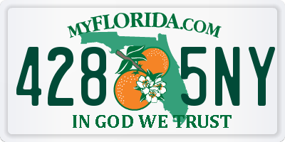 FL license plate 4285NY