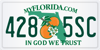 FL license plate 4285SC