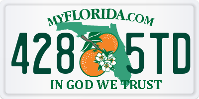 FL license plate 4285TD