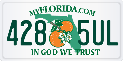 FL license plate 4285UL