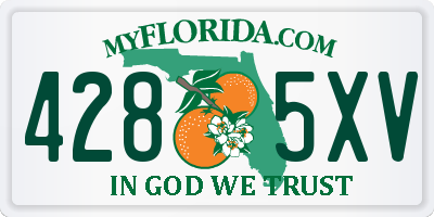 FL license plate 4285XV