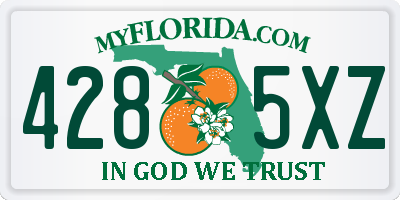 FL license plate 4285XZ