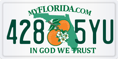 FL license plate 4285YU