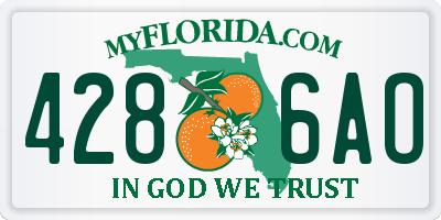 FL license plate 4286AO