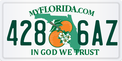 FL license plate 4286AZ