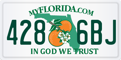 FL license plate 4286BJ