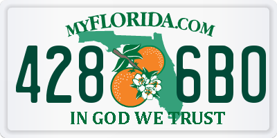 FL license plate 4286BO