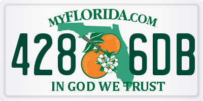 FL license plate 4286DB
