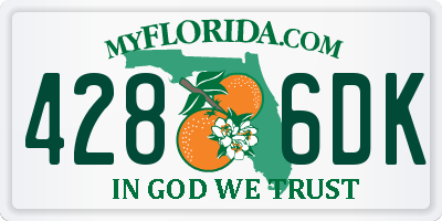 FL license plate 4286DK