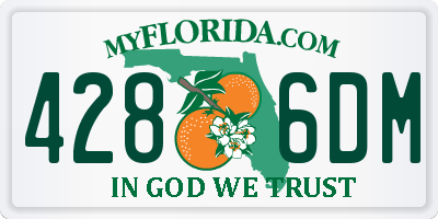 FL license plate 4286DM