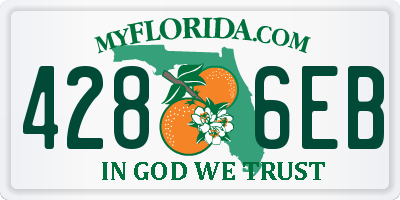 FL license plate 4286EB