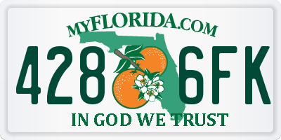 FL license plate 4286FK