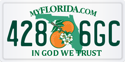 FL license plate 4286GC