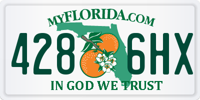 FL license plate 4286HX