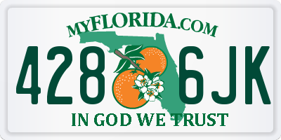 FL license plate 4286JK