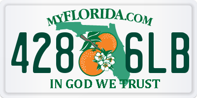FL license plate 4286LB