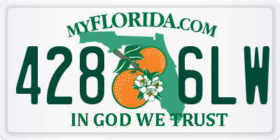 FL license plate 4286LW