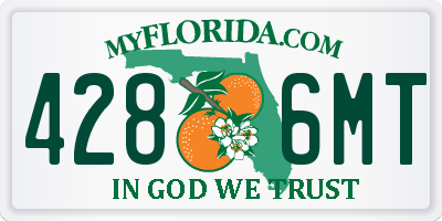FL license plate 4286MT