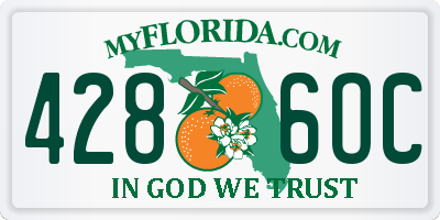 FL license plate 4286OC