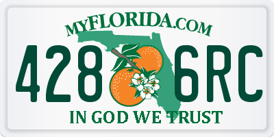 FL license plate 4286RC