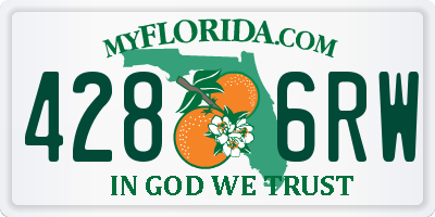 FL license plate 4286RW