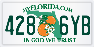 FL license plate 4286YB