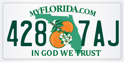 FL license plate 4287AJ
