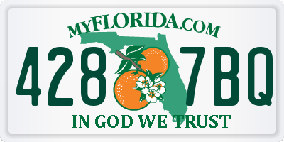 FL license plate 4287BQ