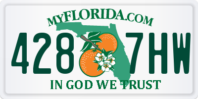 FL license plate 4287HW