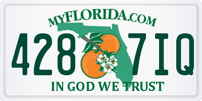 FL license plate 4287IQ