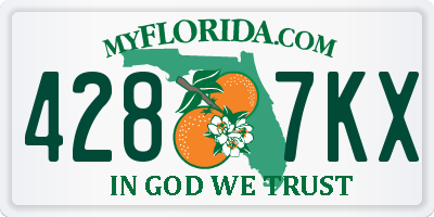 FL license plate 4287KX