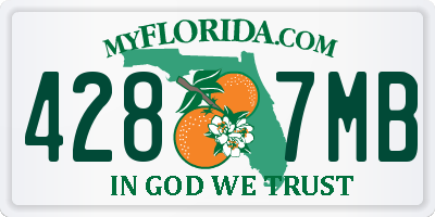 FL license plate 4287MB