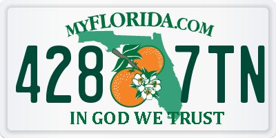 FL license plate 4287TN