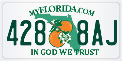 FL license plate 4288AJ