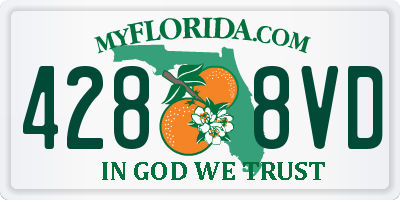 FL license plate 4288VD