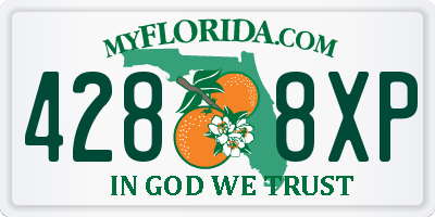 FL license plate 4288XP