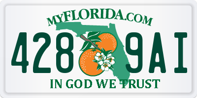 FL license plate 4289AI