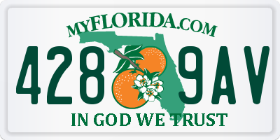 FL license plate 4289AV