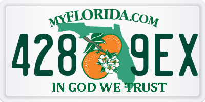 FL license plate 4289EX