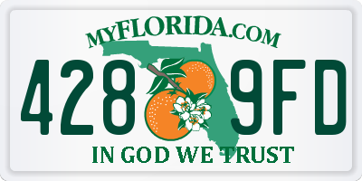 FL license plate 4289FD